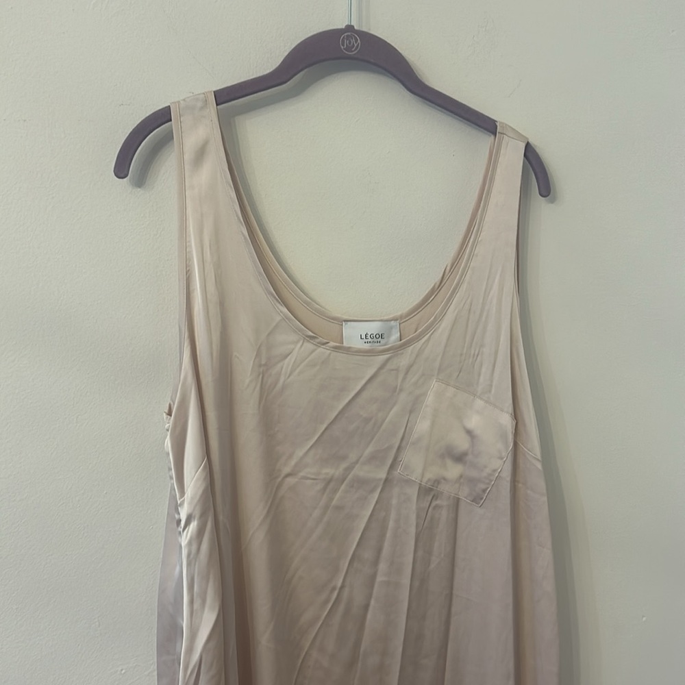 Legoe Heritage Women's Pink Satin Seville Nursing Dress Slip Maxi Dress - Picture 5 of 7